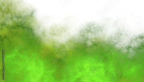 Green flame, flowing and wavy green light, transparent background illustration, used for components of artwork and graphic design.