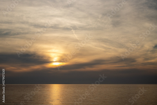 Cloudy summer sunset, Acharavi, Corfu, Greece