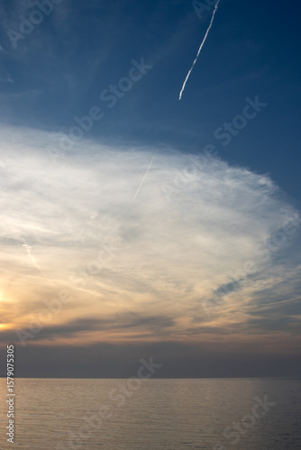 Cloudy summer sunset, Acharavi, Corfu, Greece