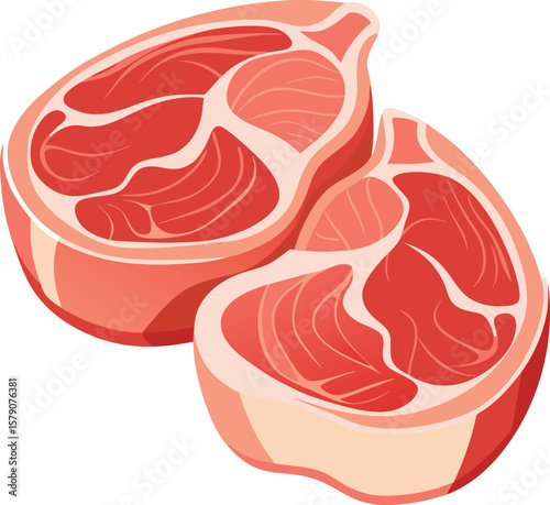 Artisan Bread Design Graphics Delicious and Juicy Raw Meat Steaks, Perfect for Grilling or Pan-Searing, Fresh and High-Quality Protein...