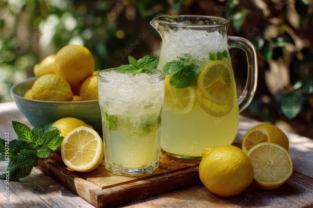 Fototapeta premium Lemon and Mint Lemonade 