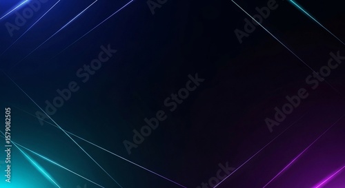 Dark Abstract Gradient Background with Subtle Neon Lines