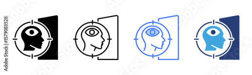 Self Awareness icon sheet multiple style collection