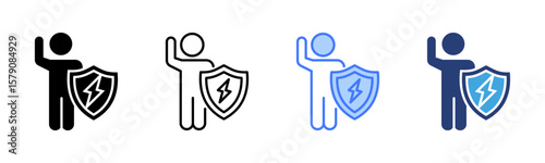 Courage icon sheet multiple style collection