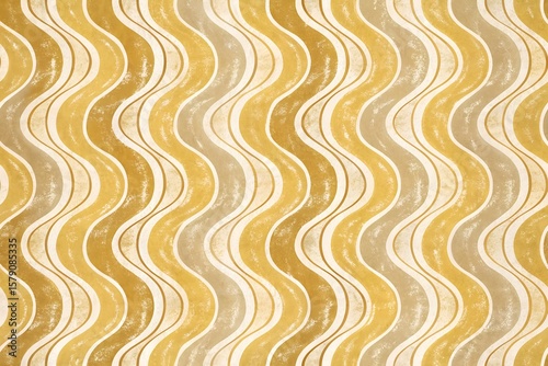 Vintage Golden Wave Pattern Wallpaper Texture Background