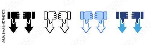 Disadvantage icon sheet multiple style collection