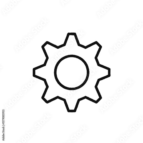 gear icon on white background