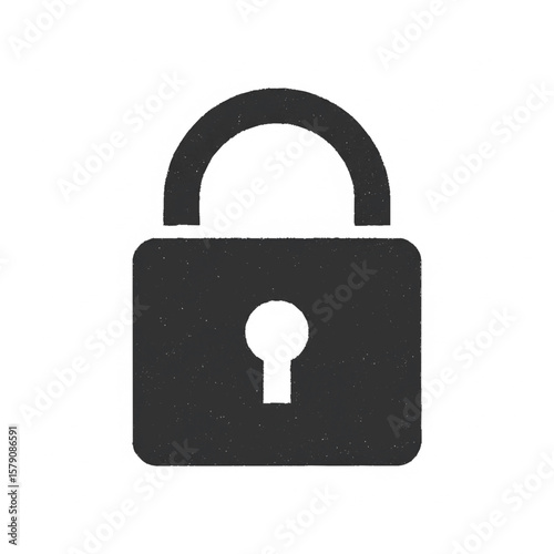 lock on white background