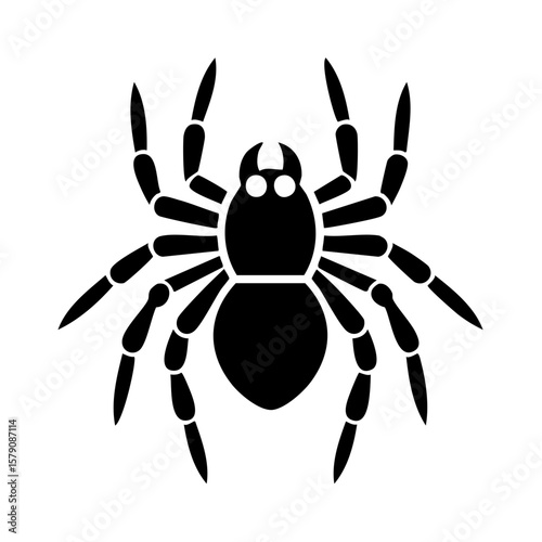 Tarantula Black Glyph Icon (Color Changes Available in SVG)