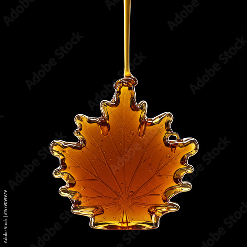 Delicious Maple Syrup Pour: High Detail Food Photography on White, 8k Resolution.