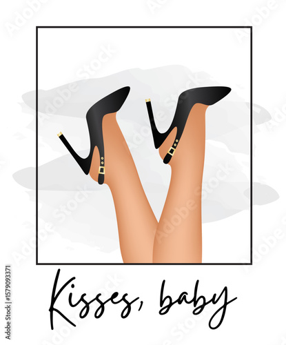 Illustration of a fashionable shoe on a white background.