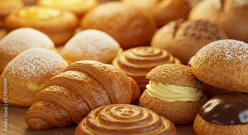 bread on a tray fresh