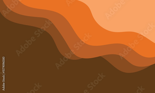 Layered Coffee Wave Abstract Background in Brown Tones