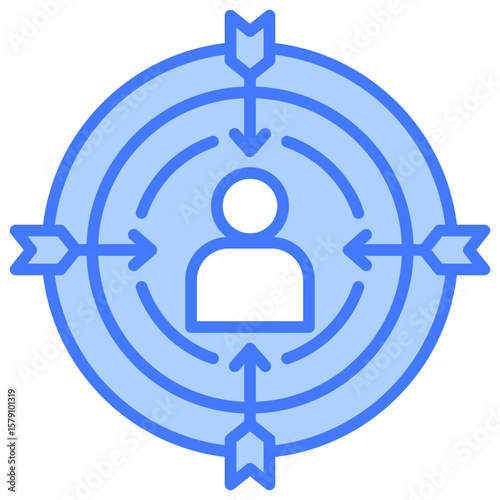 Target Audience Blue Icon