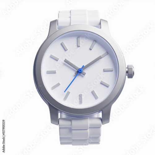 Simple White Silicone Wristwatch