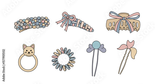 Charming decorative hair accessories collection for stylish girls and women