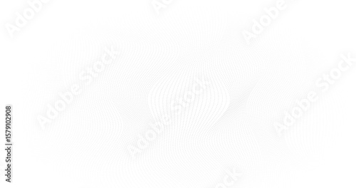 Fototapeta Naklejka Na Ścianę i Meble -  Abstract white background with dynamic waves dots Textile 3d Grid illustration