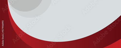 Red curve on a white background vector. Dynamic shapes composition. Creative illustration for poster, web, landing, cover, greeting, EPS 1