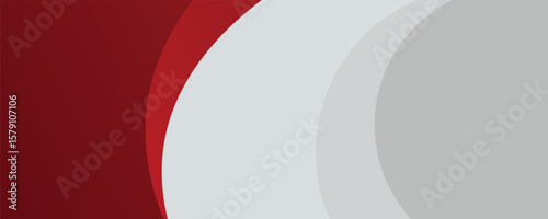 Red curve on a white background vector. Dynamic shapes composition. Creative illustration for poster, web, landing, cover, greeting, EPS 10