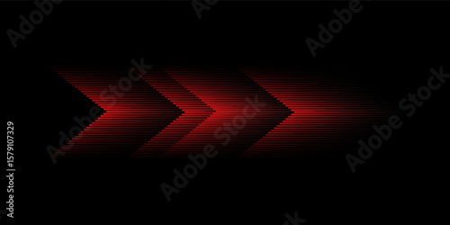 3D black red techno abstract background overlap layer on dark space with glowing lines decoration. Modern graphic design element rhombus style concept for web, poster, flyer, card, or brochure cover
