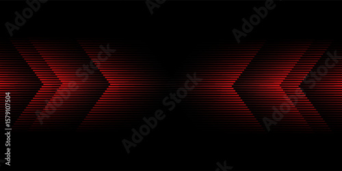 3D black red techno abstract background overlap layer on dark space with glowing lines decoration. Modern graphic design element rhombus style concept for web, poster, flyer, card, or brochure cover