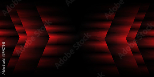 3D black red techno abstract background overlap layer on dark space with glowing lines decoration. Modern graphic design element rhombus style concept for web, poster, flyer, card, or brochure cover