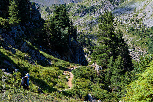 Quadro em tela REVEL, FRANCE, July 11, 2025 : Nearly 130 kilometers long, GR738 mountain path crosses Belledonne mountain range from Isere department to Savoie