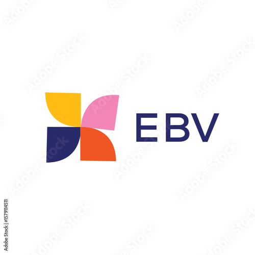 Free Download EBV Letter Initial Logo Design Template Vector Illustration - GFXLoad