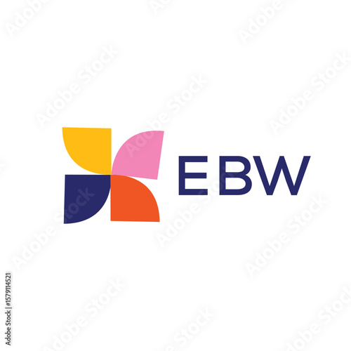 Free Download EBW Letter Initial Logo Design Template Vector Illustration - GFXLoad