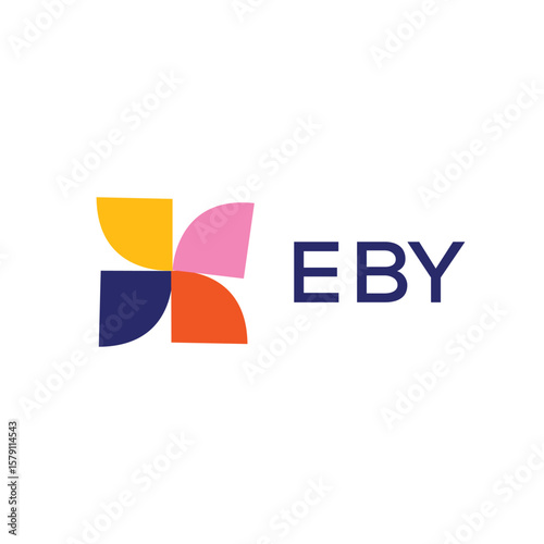 EBY Letter Initial Logo Design Template Vector Illustration