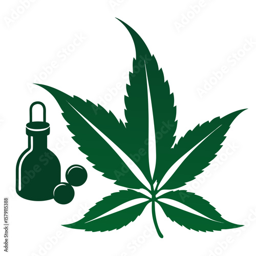 cannabis leaf isolated
