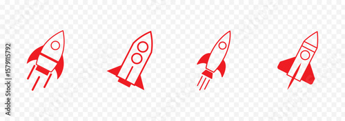 Rocket icon. Rocket launched icon vector.