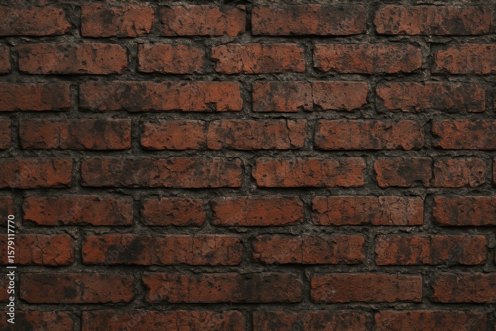 Fototapeta premium Old graffiti-covered brick surface