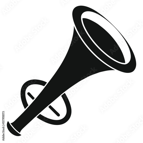 Red vintage bullhorn and trumpet vector illustration