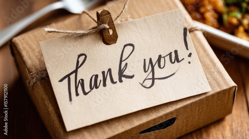 Thank You Gift Box Expressing Gratitude Appreciation Service Delivery