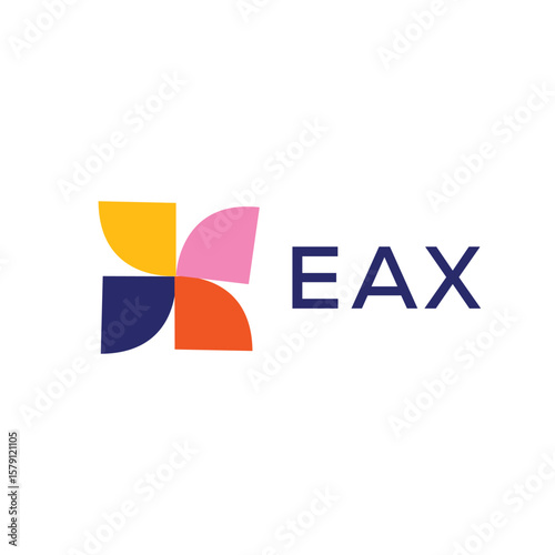 Free Download EAX Letter Initial Logo Design Template Vector Illustration - GFXLoad