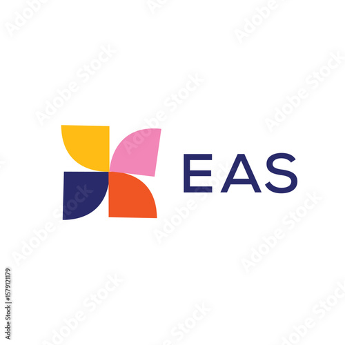 Free Download EAS Letter Initial Logo Design Template Vector Illustration - GFXLoad