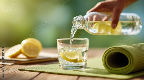 Health Wellness Hydration Healthy Lifestyle Fitness Exercise Sport Water Bottle