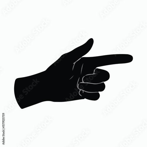 Hand gestures showing thumbs up and OK sign in black silhouette style