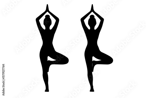 silhouette woman stretching yoga yoga silhouette 7