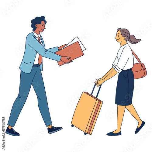 Amazing Create Bold Stroke Colleague Handing Ove Premium Collection Masterpiece Soft Gentle Expression Suitable for Corporate Communications Professional Portfolio Quality Asset Creative Asset