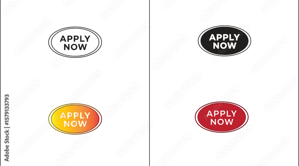 Obraz premium Apply Now Icon Vector for Job Applications, Recruitment, and Call to Action Design