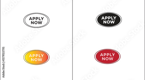 Apply Now Icon Vector for Job Applications, Recruitment, and Call to Action Design