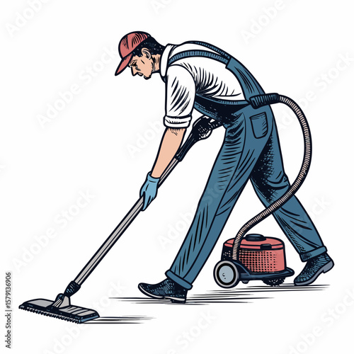 Marvelous Create Bold Stroke Office Cleaner Vacuum Masterful Composition Art Warm Inviting Ambiance Ideal for Advertising Campaign Materials Social Media Ready Visual Content Creative Asset