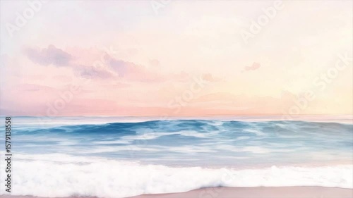 Pastel Beach Sunrise