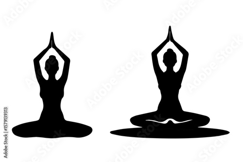 silhouette woman stretching yoga yoga silhouette 8