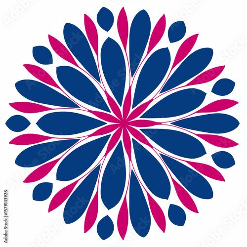 Beautiful and creative colorful mandala design art with white background
