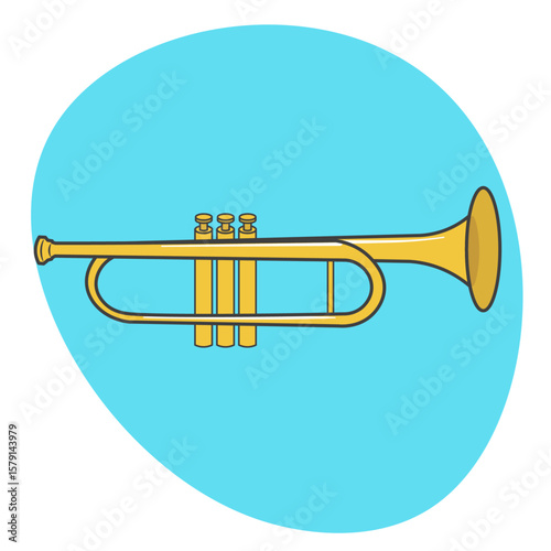 Vector illustration of trumpet 