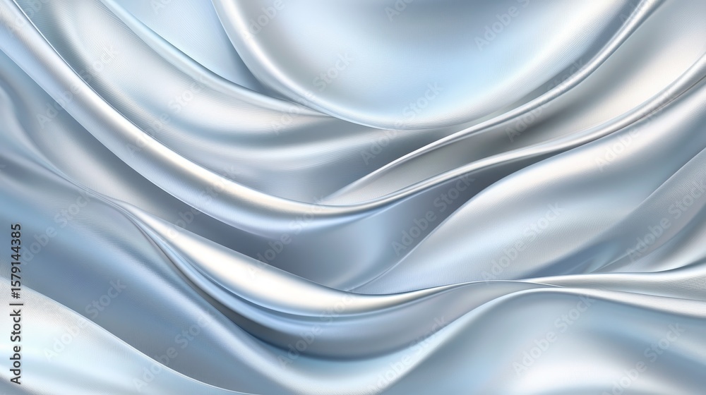 Fototapeta premium Flowing liquid silver waveforms elegant abstract background wallpaper for fluid environments and artistic smoke textures
