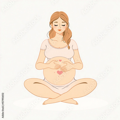 pregnant woman doing yoga